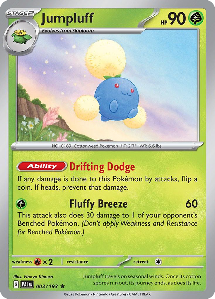 Paldea Evolved Holo Jumpluff #3/193